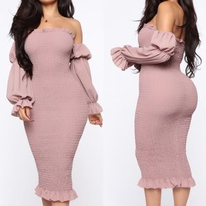 Mauve Midi Dress